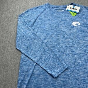 NWT Costa Technical Crew Long Sleeve T-Shirt Blue Mens XL‎ UPF 50
